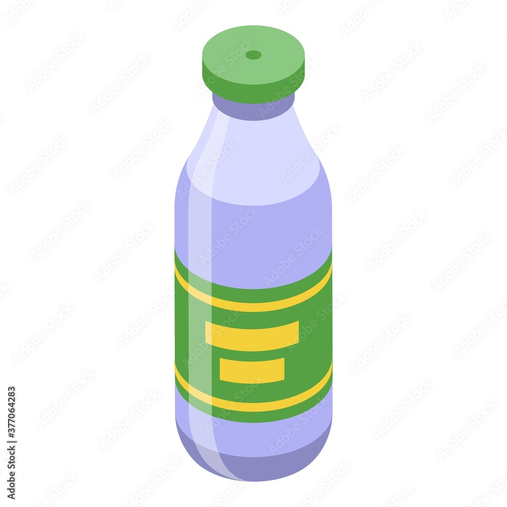 Poster lemonade juice bottle icon. isometric of lemonade juice bottle vector icon for web design isolated o