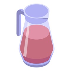 Fresh juice jug icon. Isometric of fresh juice jug vector icon for web design isolated on white background