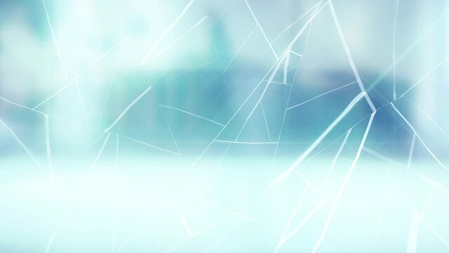 glass wall shatter loop animation