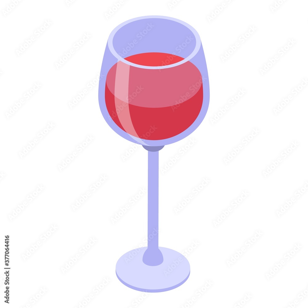 Poster red fresh juice icon. isometric of red fresh juice vector icon for web design isolated on white back