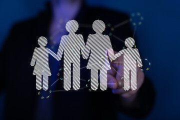 family cutout, family home, adoption foster care