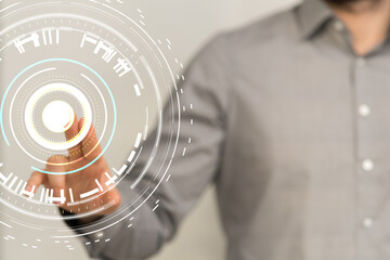 binary code interface digital touch