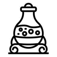 Greek oil bottle icon. Outline greek oil bottle vector icon for web design isolated on white background