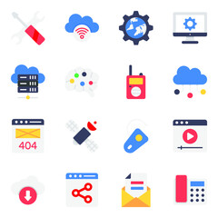 
Pack of Networking Modern Icons 
