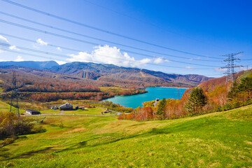 Naklejka premium Tashiro Lake in Echigo Yuzawa, Niigata Prefecture, Japan.