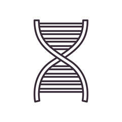 dna structure line style icon vector design