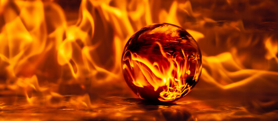 Fire lensball