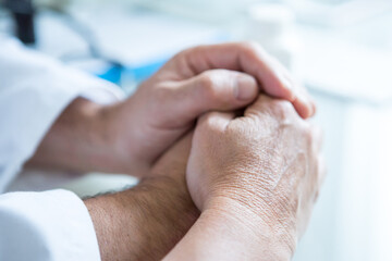 Healthcare - medication. Doctor conforming patient.