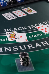 Casino Black Jack table