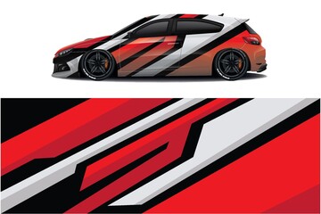 Obraz premium Sports car wrapping decal design