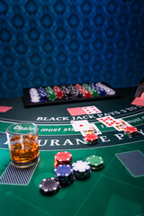 Casino Black Jack table