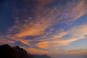 Obraz premium Taiwan Hualien sunset clouds Taiwan