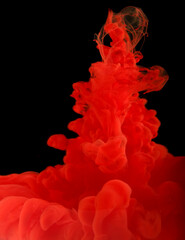 Obraz premium red abstract clouds on black background