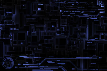 Abstract futuristic digital hi-tech with horizon space modern future tech background.