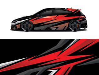 Obraz premium Sports car wrapping decal design