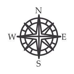 compass line style icon vector design