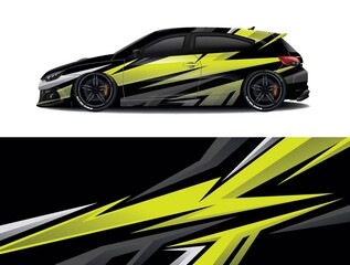 Obraz premium Sports car wrapping decal design
