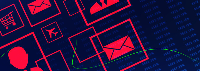 
2d illustration technology background