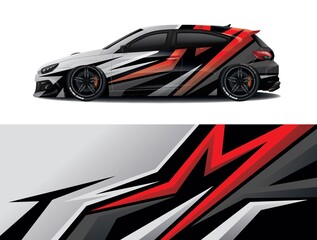 Obraz premium Sports car wrapping decal design