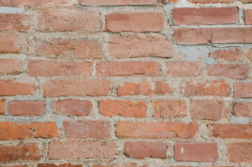 Brick old dark red wall background