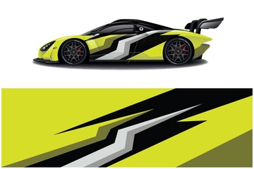 Fototapeta premium Sports car wrapping decal design