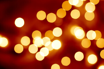 beautiful unfocused yellow christmas lights