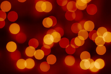 Red Christmas lights background