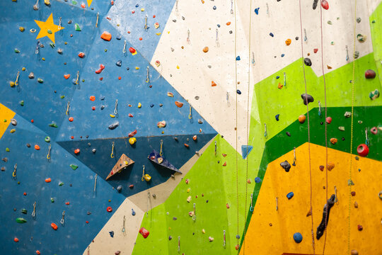 A rock climbing wall for background