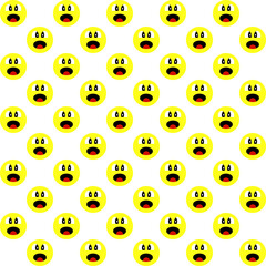 Wow Emoji design background. trendy abstract fabric and wall vector seamless background.stylish background for fabric, wrapping, packaging paper, wallpaper. simple repeating design.