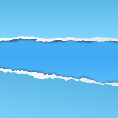 Torn paper pieces background. Ripped paper strips.