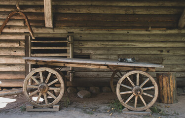 Obraz premium Old wood church in the museum in Velikiy Novgorod