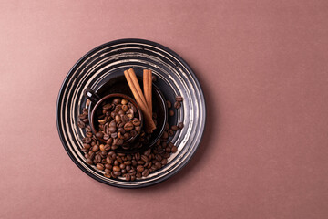 Fototapeta na wymiar brown roasted coffee beans