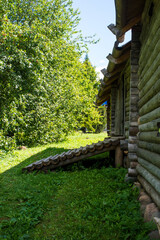 Old wood church in the museum in Velikiy Novgorod