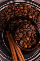 brown roasted coffee beans