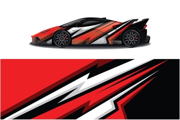 Obraz premium Sports car wrapping decal design 