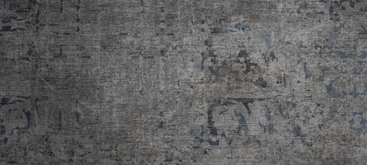 Obraz na płótnie Canvas Old gray grey anthracite rusty vintage worn shabby patchwork motif tiles stone concrete cement wall texture background banner