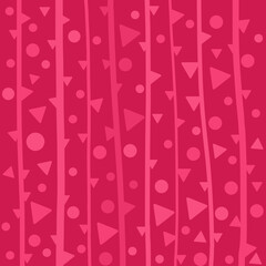 Pink Lines Triangle Dots Background Square
