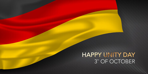 Germany happy unity day greeting card, banner with template text vector illustration