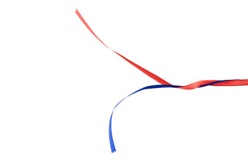 red and blue ribbon diverges