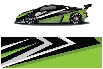 Obraz premium Sports car wrapping decal design 