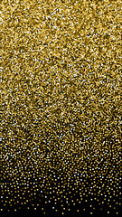 Round gold glitter luxury sparkling confetti. Scat