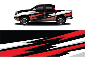 Obraz premium Sports car wrapping decal design 