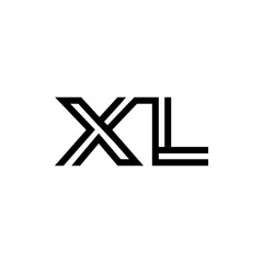 initial letter xl line stroke logo modern