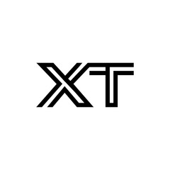initial letter xt line stroke logo modern