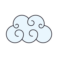 cloud icon image, line and fill style