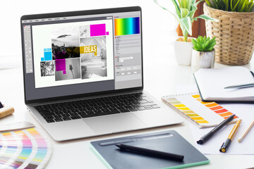 Graphic design desktop - obrazy, fototapety, plakaty