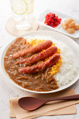 ウインナーカレー　炒り卵入り