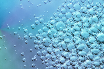 close up of water bubbles double exposure