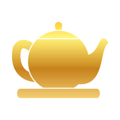 classic tea pot icon, gradient style