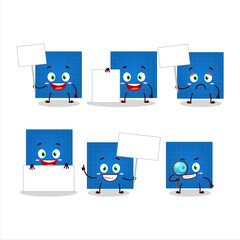 Blueprint paper cartoon character bring information board